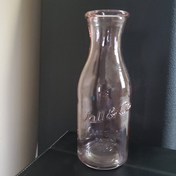Jall and Co. Glass Milk Bottle - Picture 2 of 3